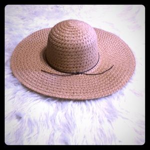 Boho floppy straw hat